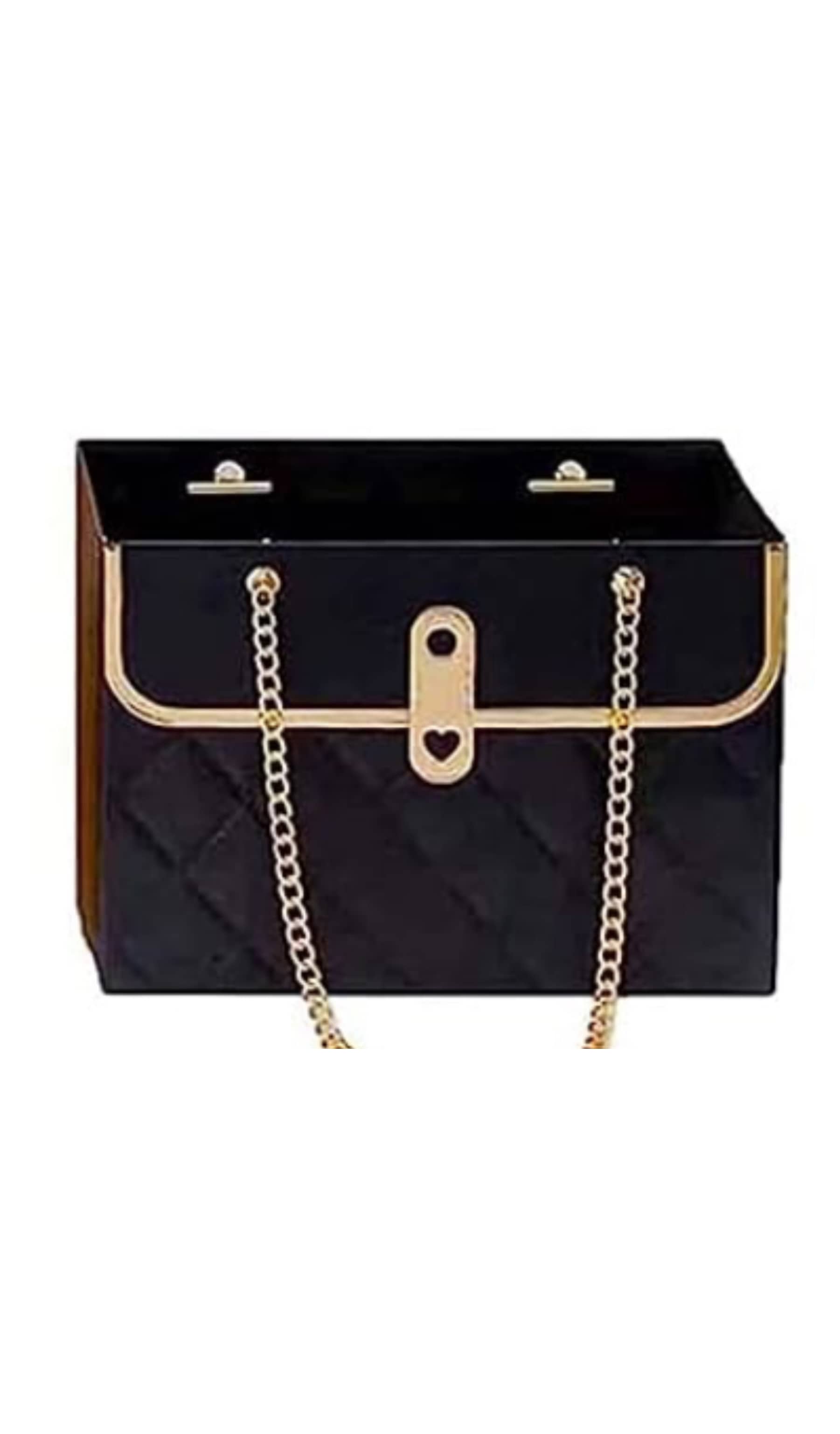 Replace with Black Purse with gold chain